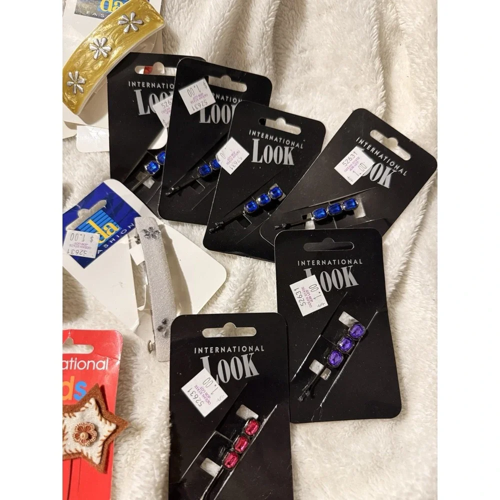 Vintage Y2K NOS Hair Accessories Lot 80s 90s Barrettes Clips Ponytail‎ Retro